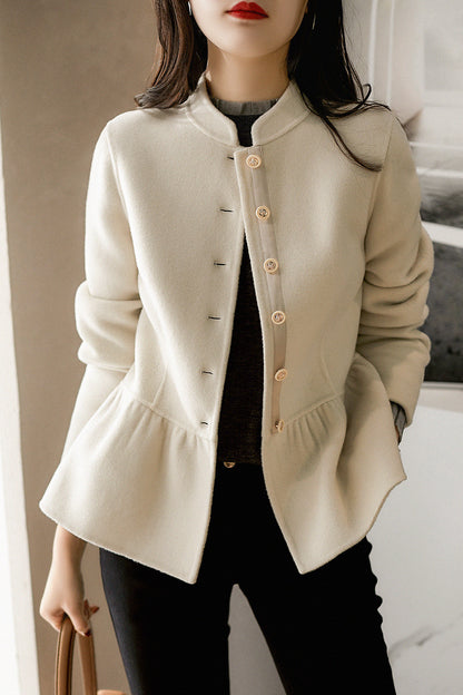 Celestial Cashmere Embrace Coat (Handmade) (White)