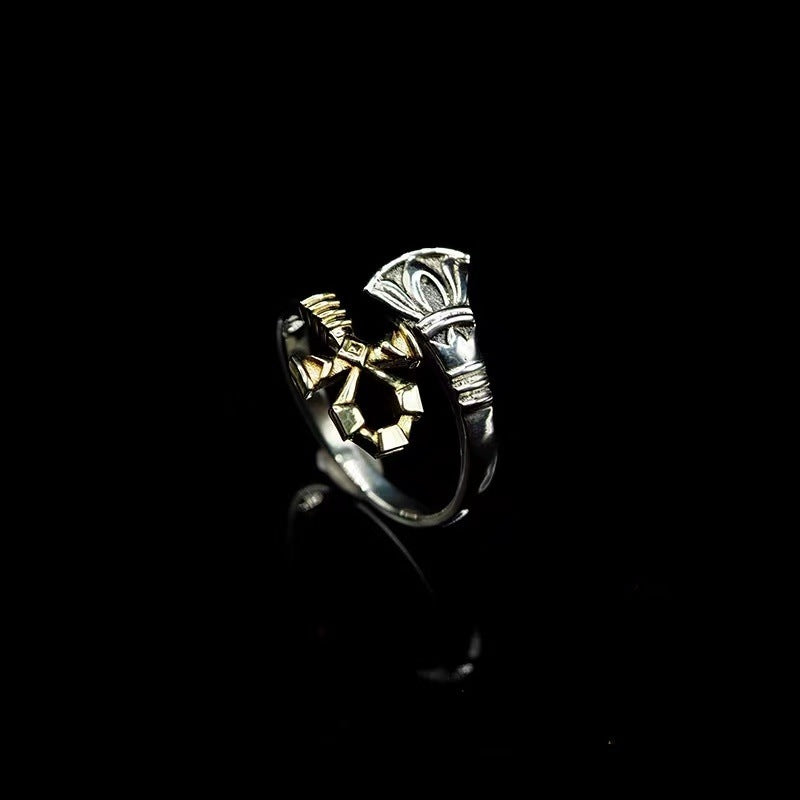 Authentic 925 Thai Silver Egyptian Ankh Ring - Handcrafted Design