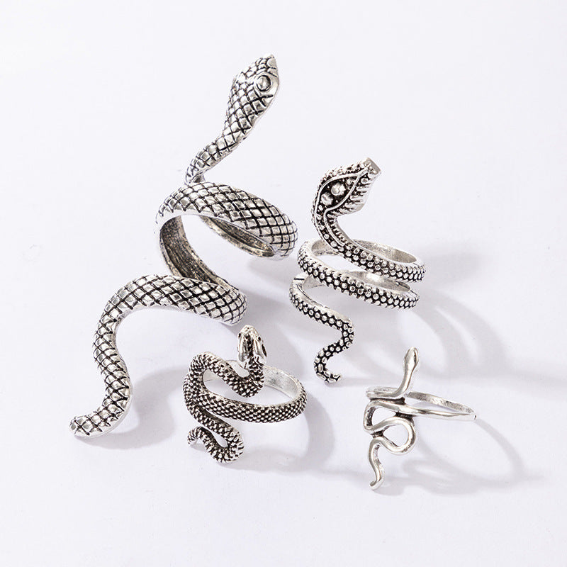 Sacred Serpent Ring Collection (Black)