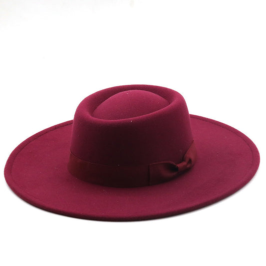 Eclipse Majesty Felt Top Hat (Wine Red)