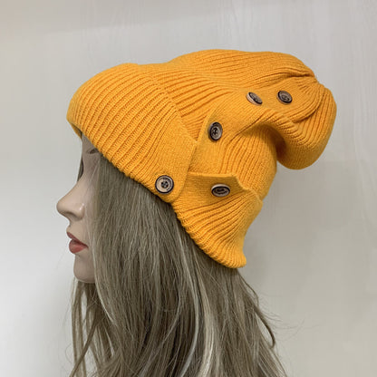 Enchanted Button Knitted Hats for Autumn and Winter by Apotheosis Adorn (Khaki)