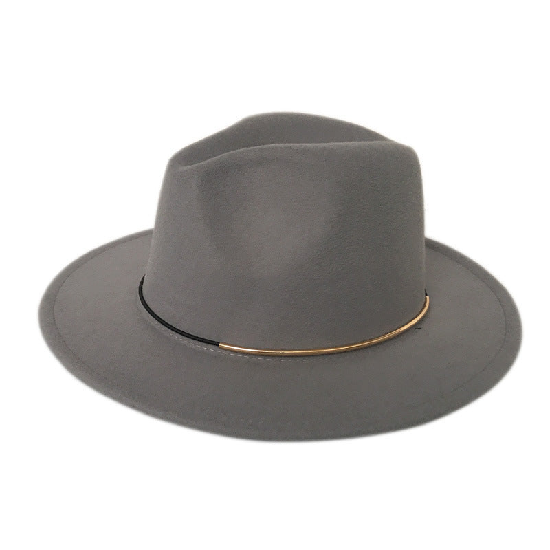 Astral Serenade Gold Buckle Jazz Hat (Brown)