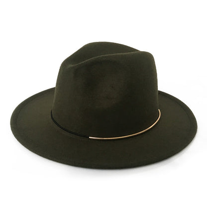 Astral Serenade Gold Buckle Jazz Hat (Brown)