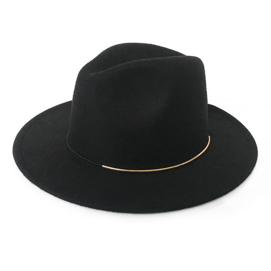 Astral Serenade Gold Buckle Jazz Hat (Black)