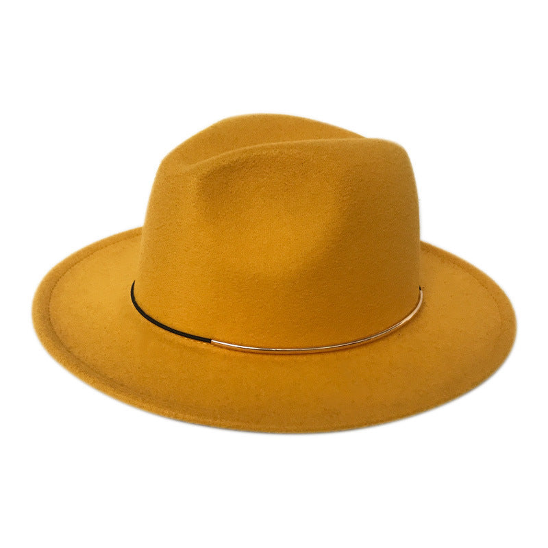 Astral Serenade Gold Buckle Jazz Hat (Brown)