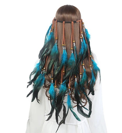 Wild Feather Bohemian Hair Accessory 🌿✨ (Camel)