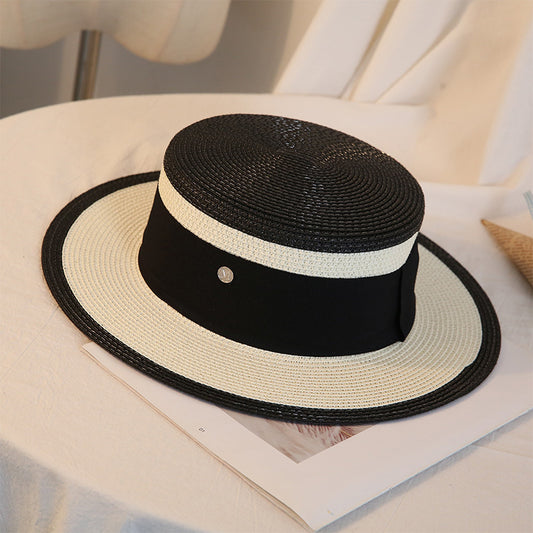 Solstice Halo Straw Hat (White/Black)