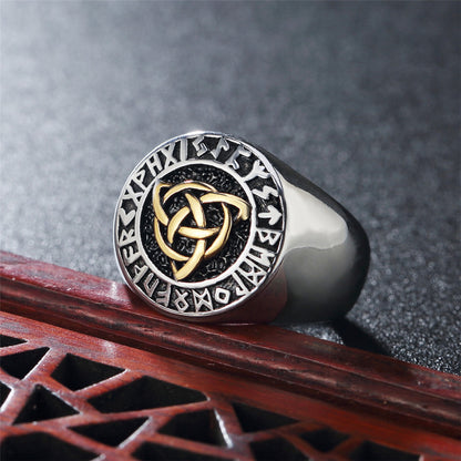 Ancient Might Viking Ring - Titanium Steel Ring (Gold or SIlver)