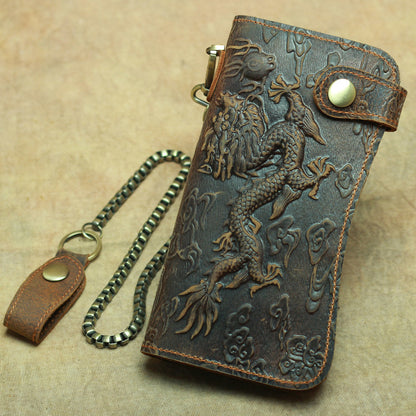 Regal Horseskin Men's Wallet (Brown Dragon)