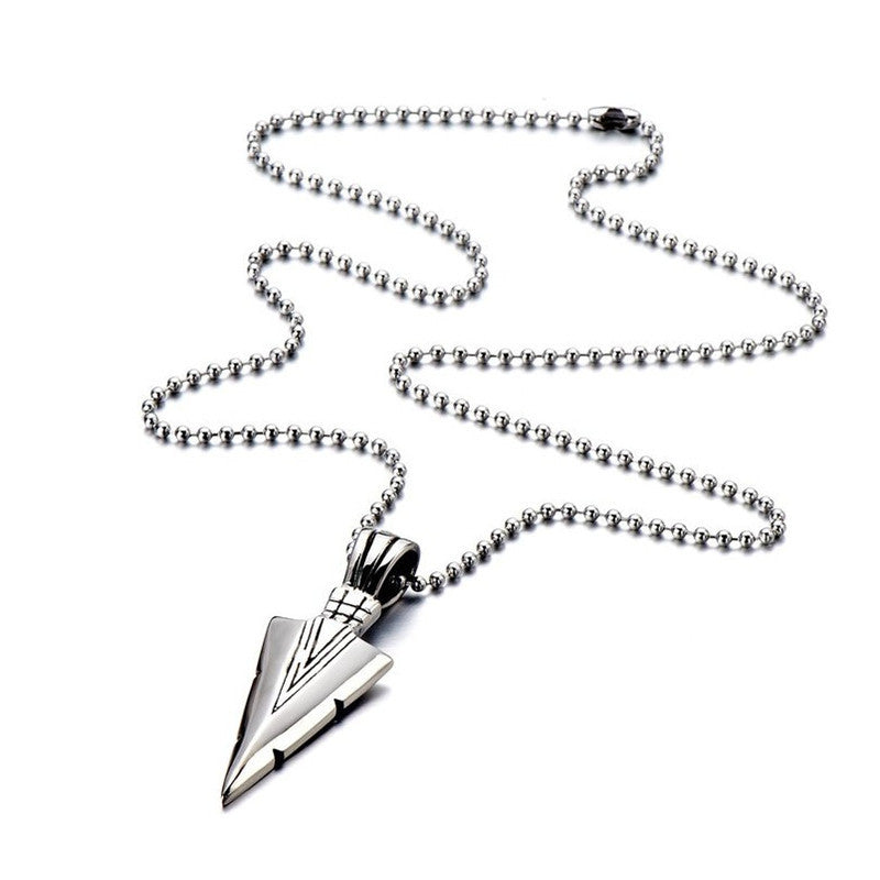 European And American Triangle Arrow Retro Necklace Men