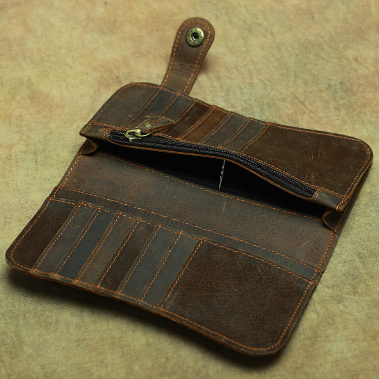 Regal Horseskin Men's Wallet (Brown Dragon)