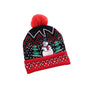 Enchanted Yuletide Knitted Hat (Striped Snowman)