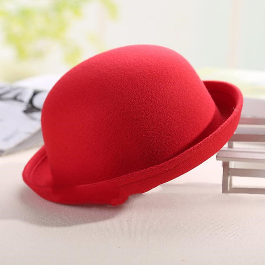 Royal Crest Woolen Dome Hat (Red)