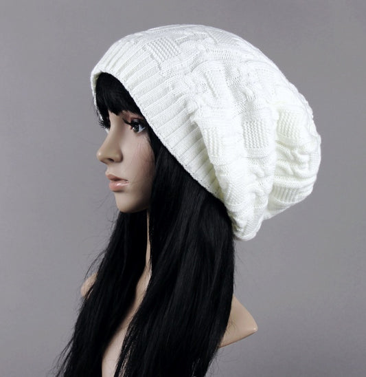 Mystic Harmony Knit Beanie (White)