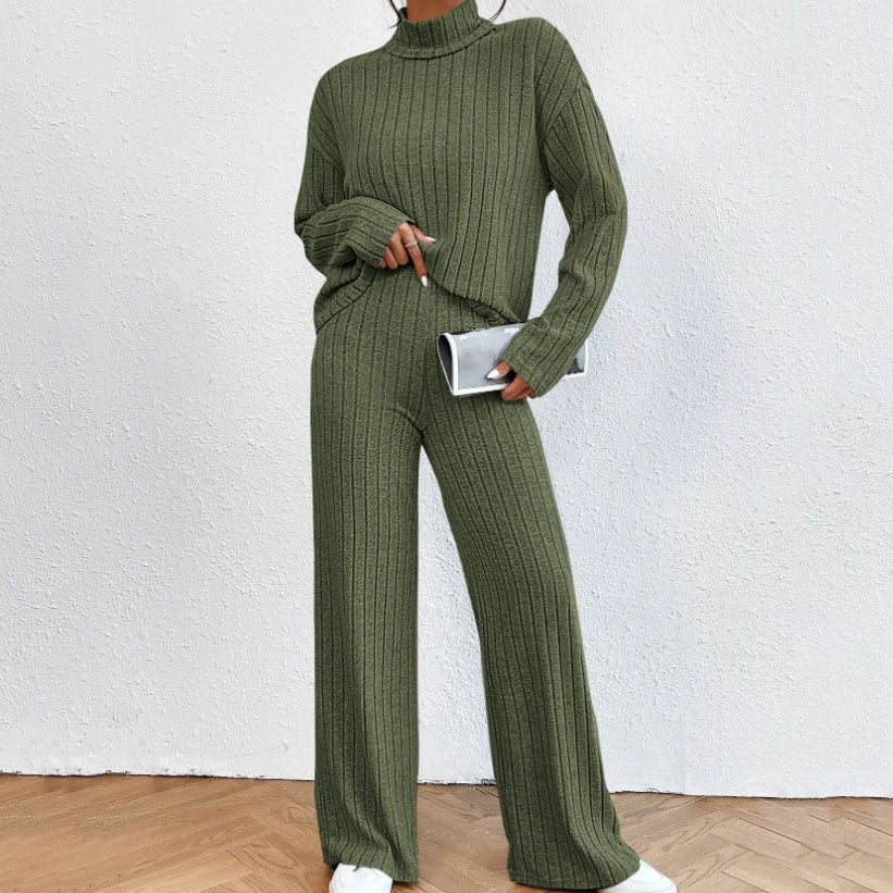 Autumn Essence Two-Piece Ensemble (Army Green)