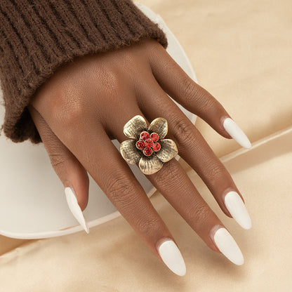 Veridian Diamond Petal Ring