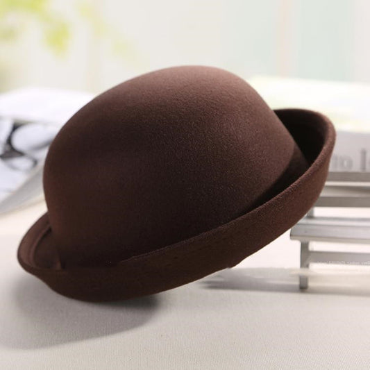 Royal Crest Woolen Dome Hat (Coffee)