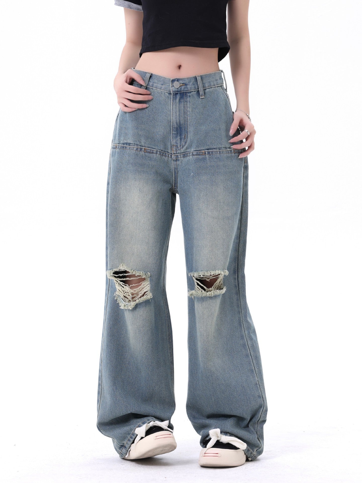 Rustic Twilight Ripped Jeans