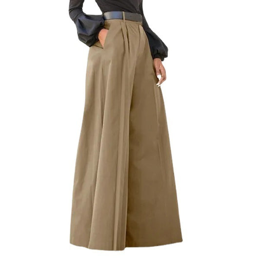 Vivid Twilight Bell-Bottom Pants (Khaki)