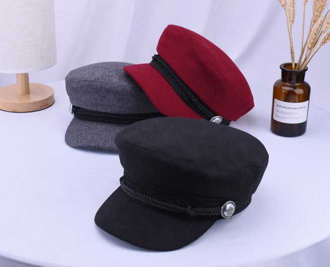 Nocturne Navy Hat (Red)