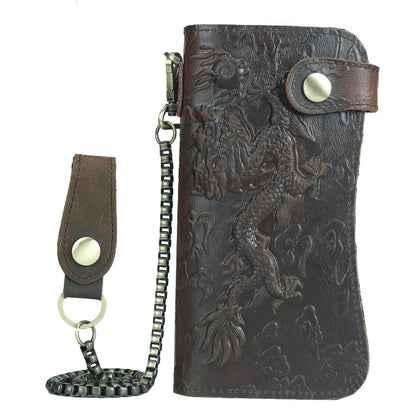 Regal Horseskin Men's Wallet (Brown Dragon)