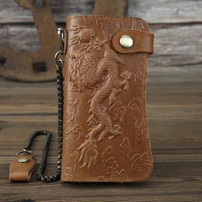 Regal Horseskin Men's Wallet (Brown Dragon)