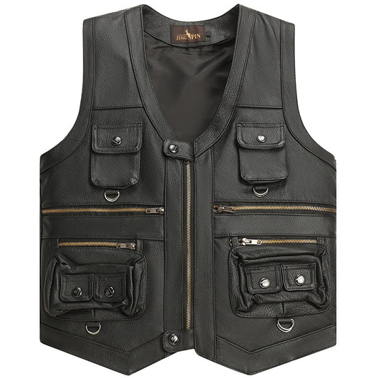 Vow of the Mystic Rider Leather Vest (Black)