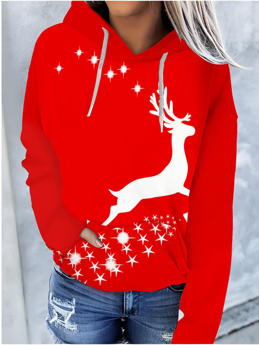 Yuletide Harmony Hooded Sweater (LBW231104528)