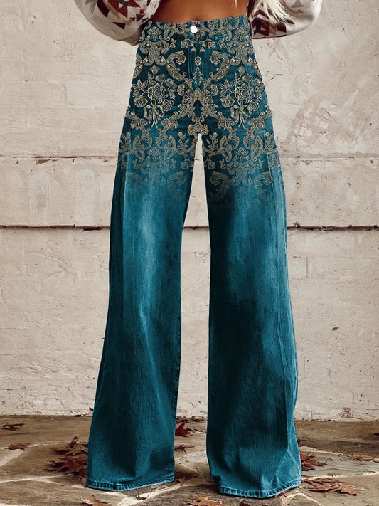 Stellar Mirage Wide-Legged Denim (YJ3885DBU)