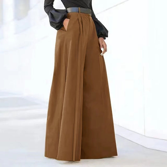 Vivid Twilight Bell-Bottom Pants (Brown)