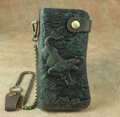 Regal Horseskin Men's Wallet (Brown Dragon)