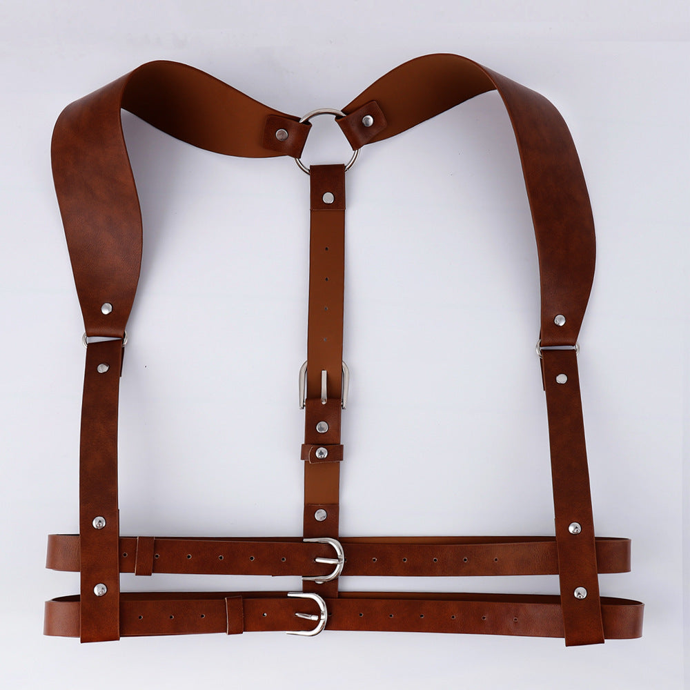 Vanguard Leather Strap Waist Harness (Black)