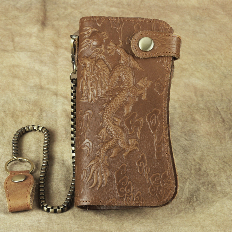 Regal Horseskin Men's Wallet (Brown Dragon)