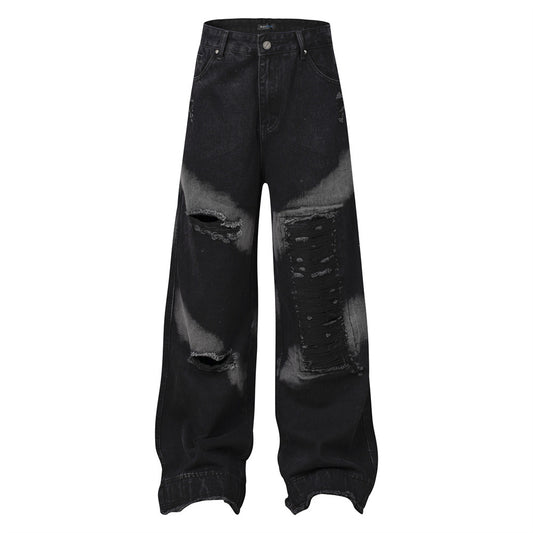 Retro Revival Loose Fit Bootcut Pants (Black)