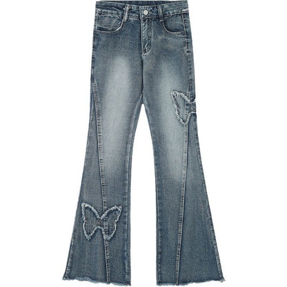 Butterfly Bloom Flared Denim