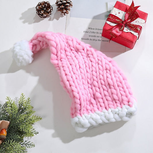 Winter Charm Faux Fur Knitted Hat (Pink)