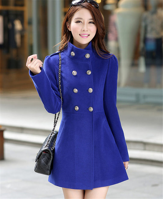 Virelia Myst Woolen Coat (Blue)