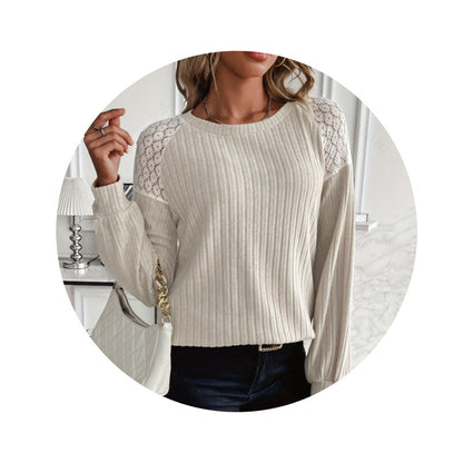 Ethereal Lace Stitched Pullover