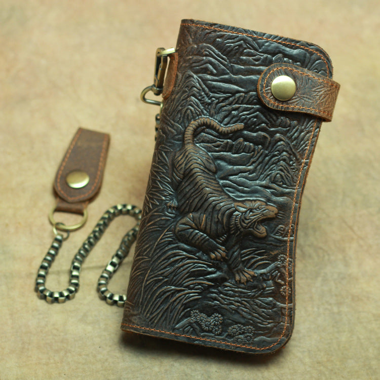 Regal Horseskin Men's Wallet (Brown Dragon)