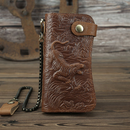 Regal Horseskin Men's Wallet (Brown Dragon)