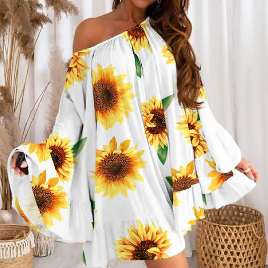 Sacred Lotus Glow Dress (Sun Flowers)