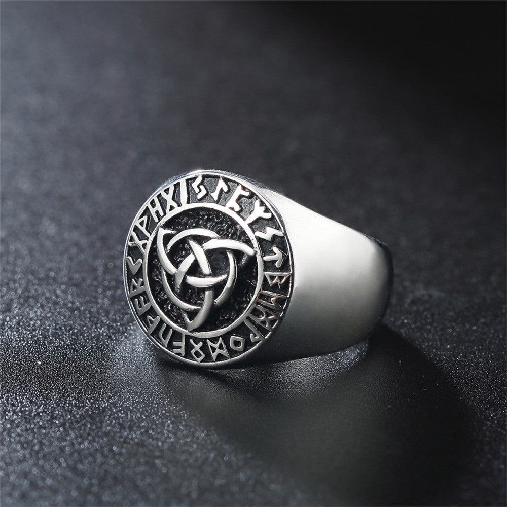 Ancient Might Viking Ring - Titanium Steel Ring (Gold or SIlver)